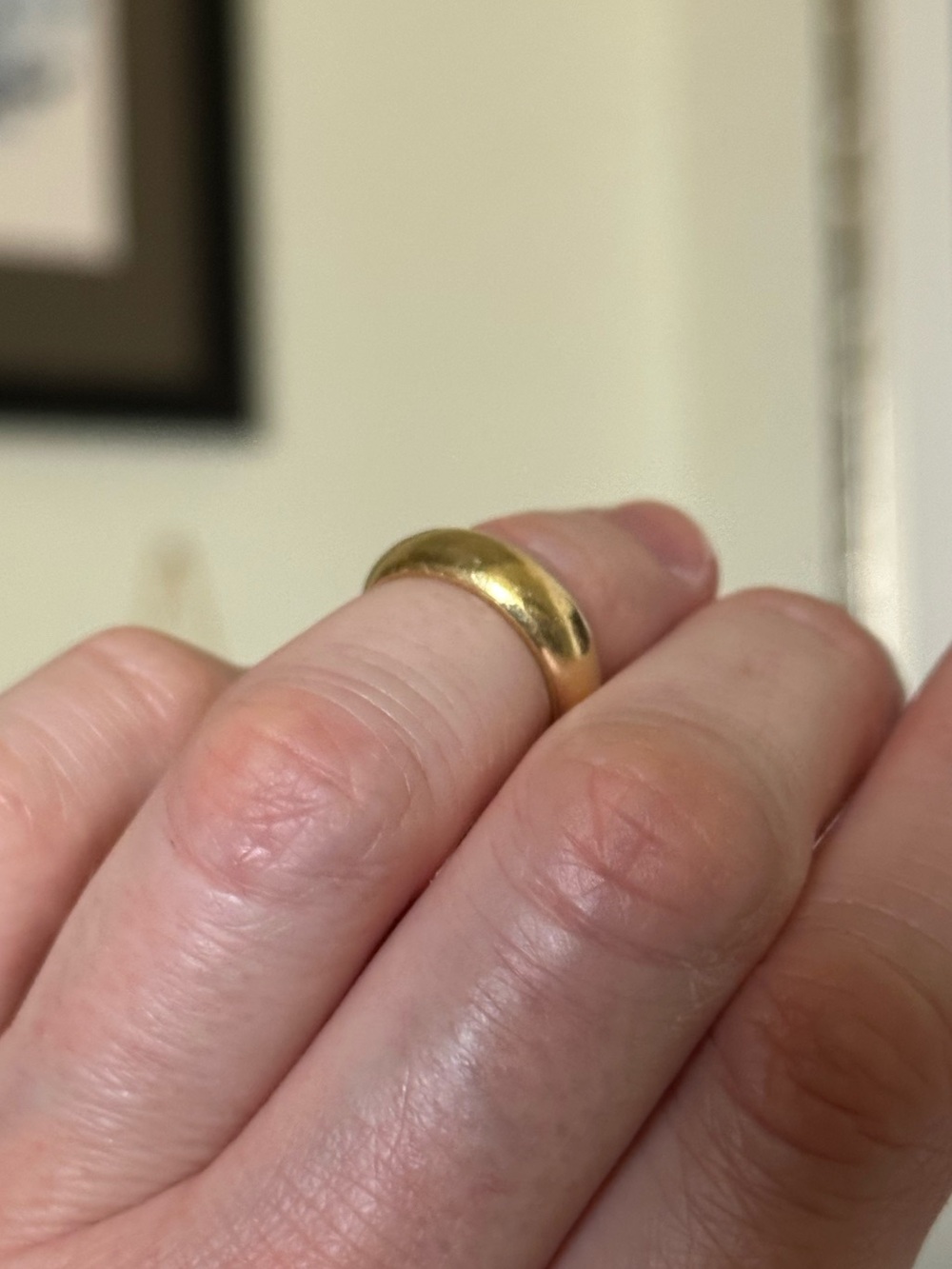 Antique 18k Solid Gold Heavy 5mm Pinky Ring Size 3 Weighs 5.5 Grams - Picture 12 of 14